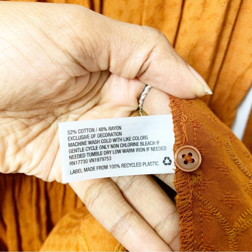 NWT Universal Threads Orange Ruffle Detail Dress Size Small - Picture 5 of 5